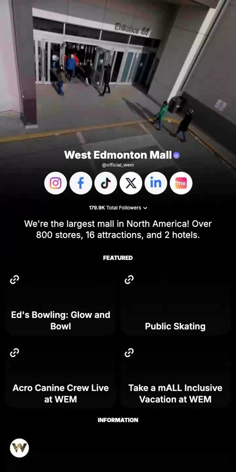 The official wem page on Linkme