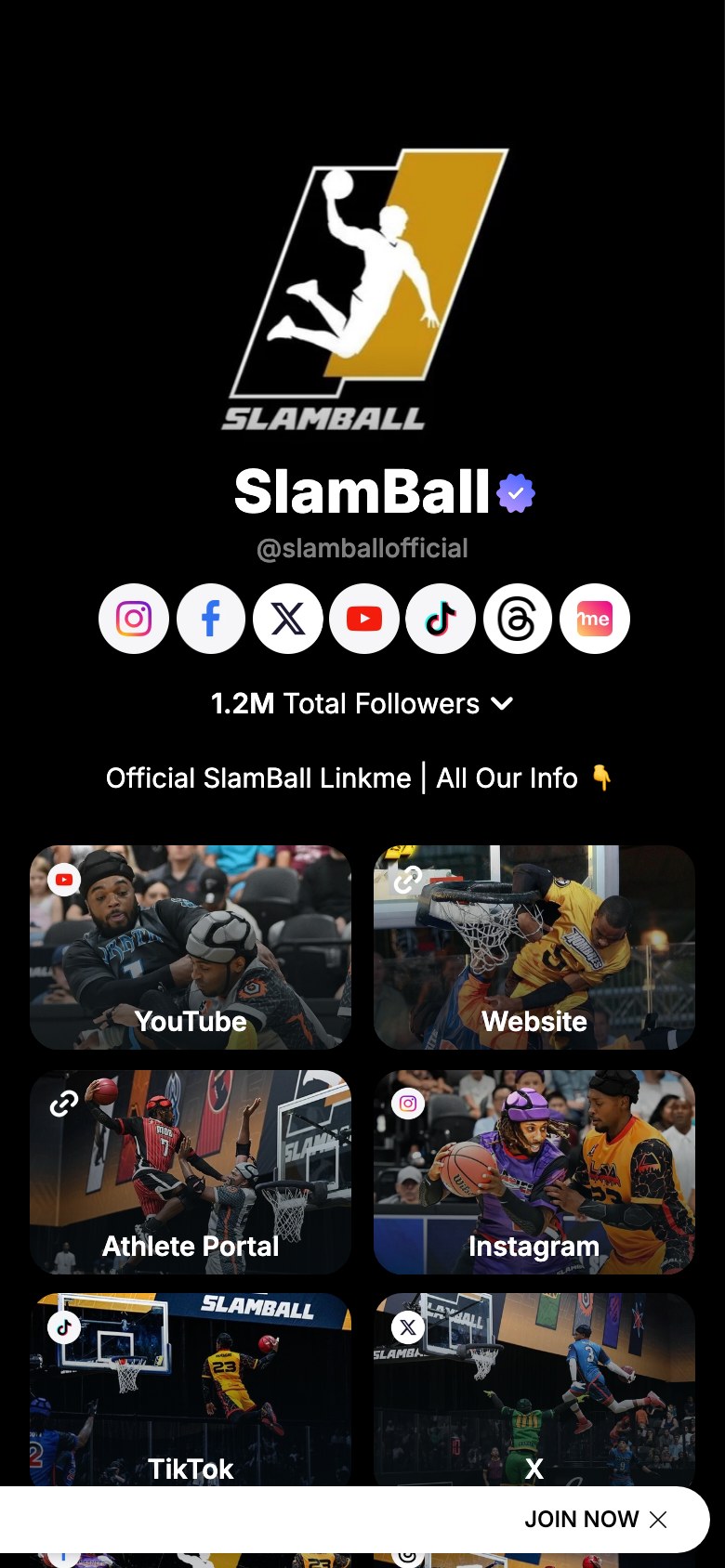 The slamballofficial page on Linkme